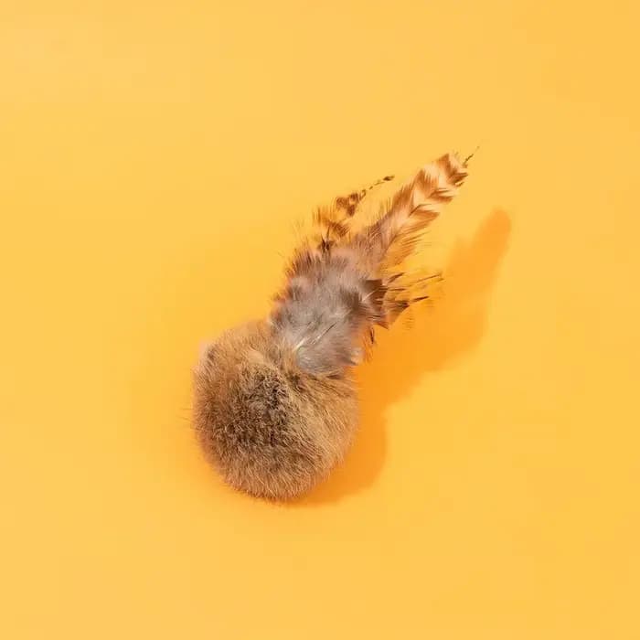 Jouets amusants pour chats en forme de sphère de fourrure de lapin, plumes interactives, jouets à mâ