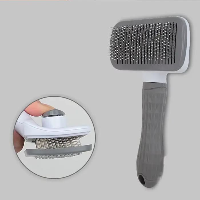 Brosse multifonctionnelle pour la toilettage et le bain des chiens et chats à poils longs, peigne au