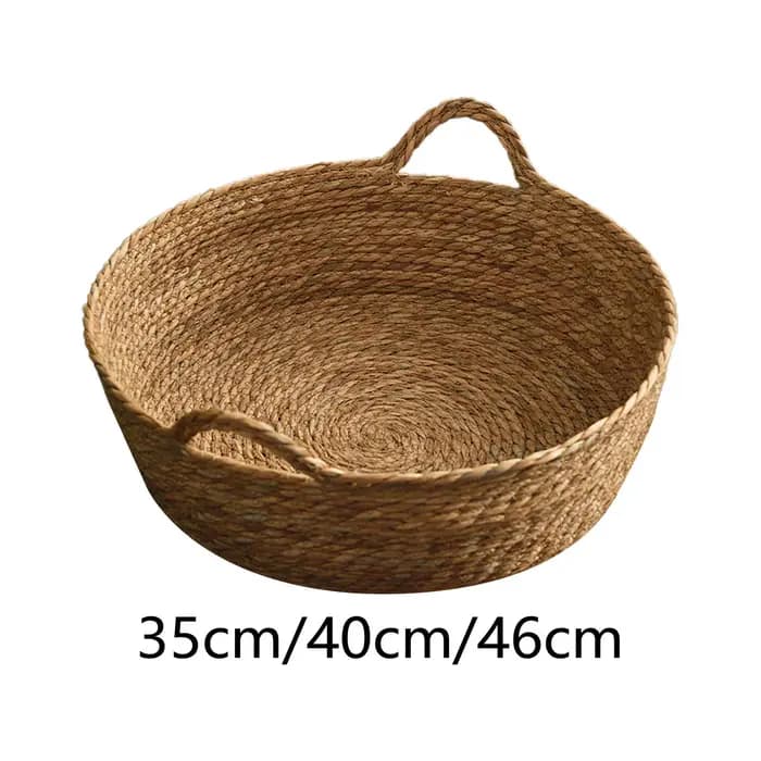 Panier de lit pour chat tissé à la main, rond, hiver, été, fait à la main, résistant à l'usure