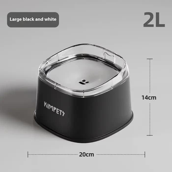 Bol d'eau pour animaux de compagnie sans déversement de 2000 ml – Le design flottant maintient le me
