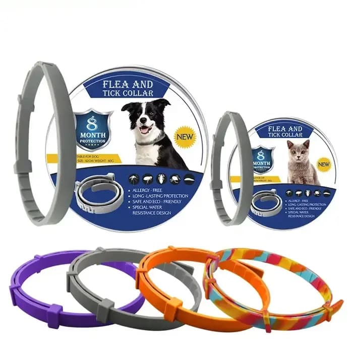 Collier de défense contre les pulies et les tiques de 8 mois pour chiens et chats – Protection anti-