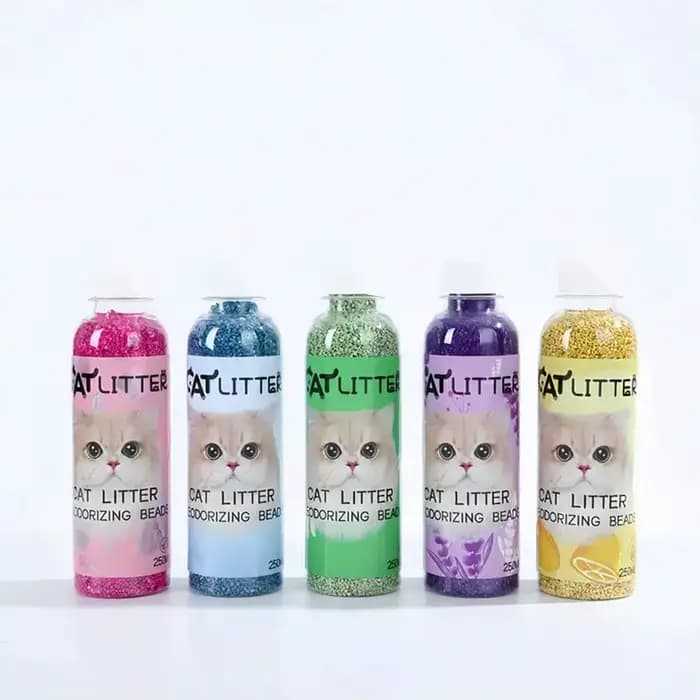 Perles désodorisantes pour litière de chat au parfum frais – Éliminateur d'odeurs naturel à base de 
