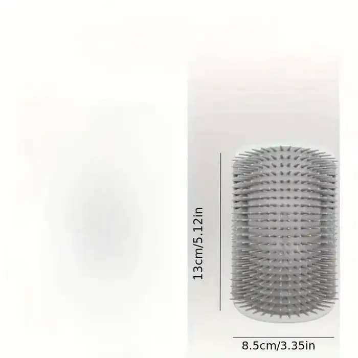 Brosse de toilettage murale pour chat, gain de place : griffoir d'angle et brosse de massage 2-en-1.