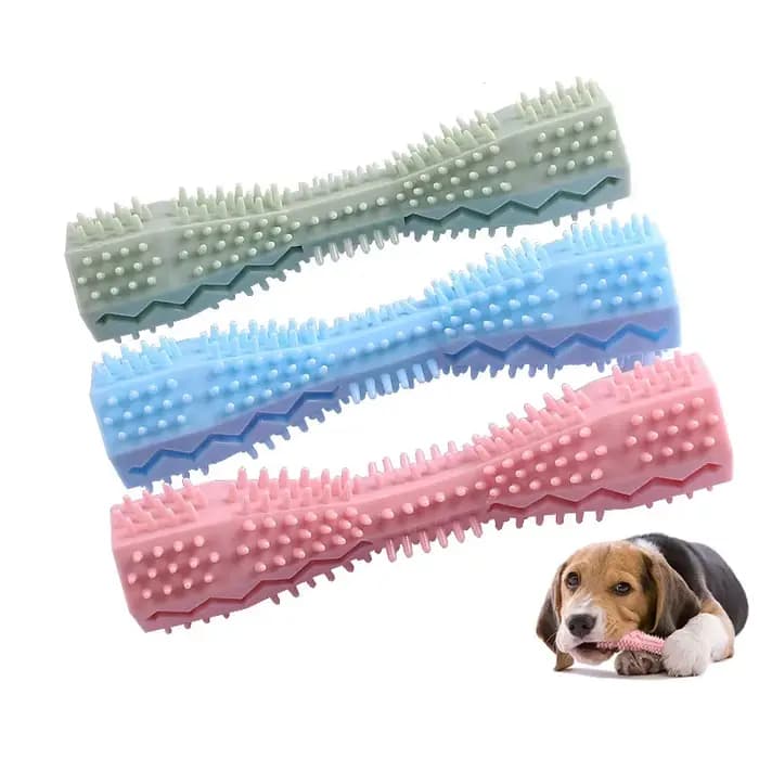 Brosse à dents pour chien, jouet à mâcher Durable, bâton en caoutchouc souple, Point de nettoyage de