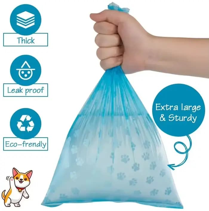 Sac de merde pour animaux de compagnie, sac poubelle imprimé de couleur unie, sac de merde propre, s