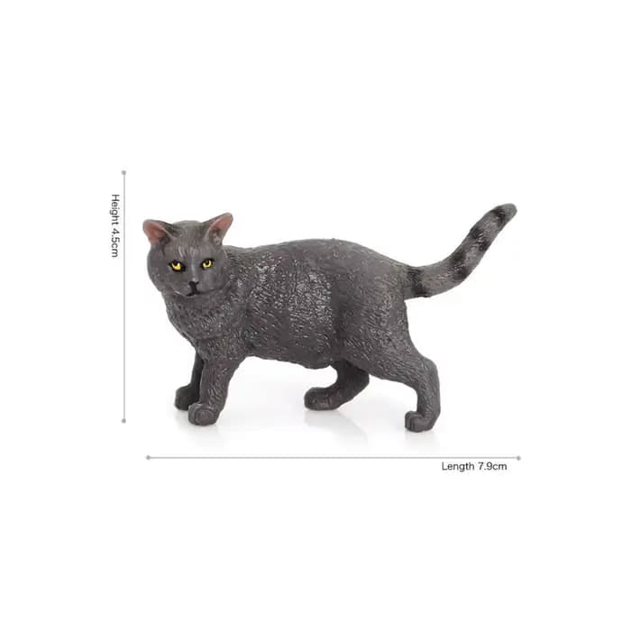 ‌ Simulation de chat Chartreux, décor de bureau, mignon chaton bleu français, ornement