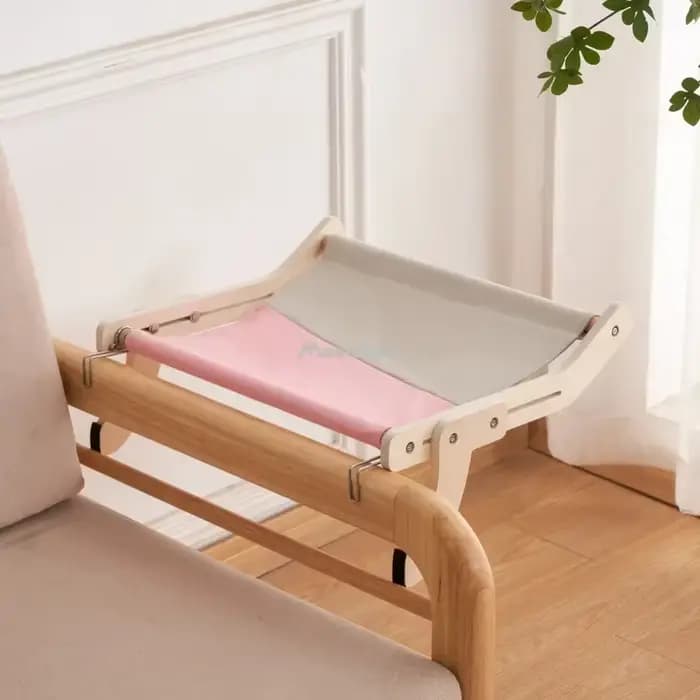 Perchoir de fenêtre en bois pour chat, assemblage de lit de face, polymères pour animaux de compagni