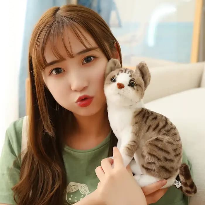Peluche Siame Chats En Peluche Jouet 20/25cm Simulation Américain Shorthair Mignon Chat Pet Jouets R