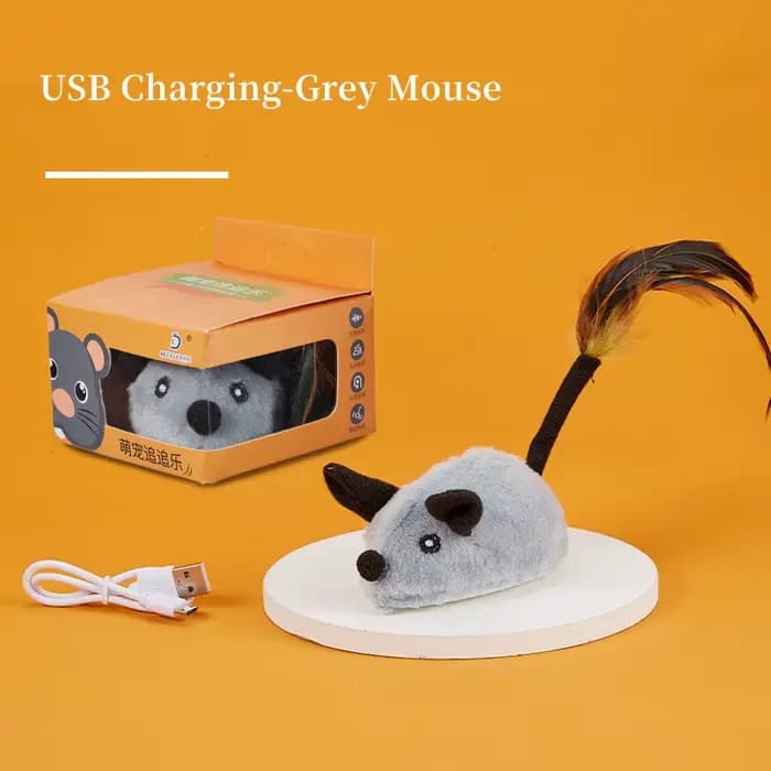 Jouet interactif pour chat, souris intelligente qui bouge aléatoirement, jouets électriques à charge