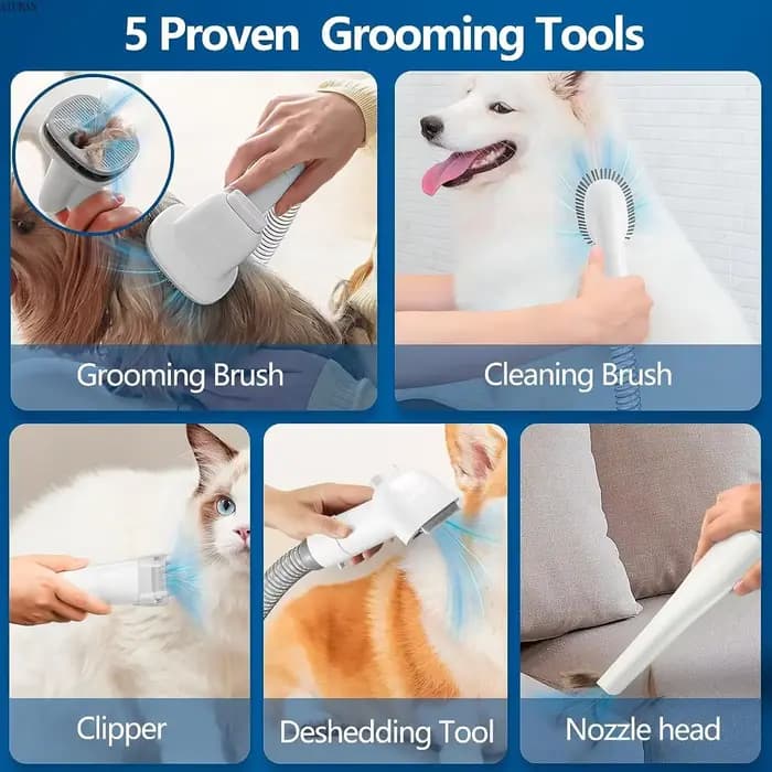 Aspirateur de toilettage pour chiens et Kit de toilettage pour animaux de compagnie avec capacité de