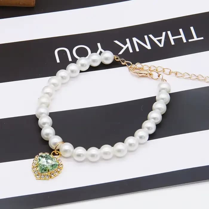 Collier pour chat avec perles haute simulation, nouveau design mignon et exquis, collier réglable et