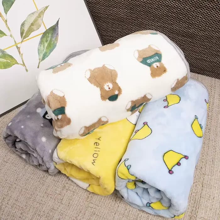 Couverture en flanelle douce pour chien, mignon imprimé de dessin animé, drap de lit pour animaux de