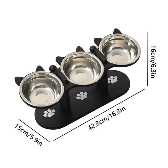 Bols surélevés pour chien et chat, inclinés à 15 degrés, bols d'eau pour nourriture pour chat, bols 
