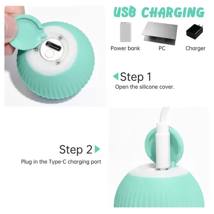Jouets intelligents pour chats, boule roulante automatique, jouets électriques interactifs pour l'en