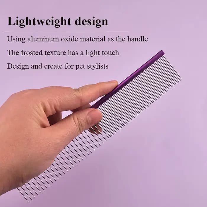 Peigne de toilettage en acier inoxydable pour animaux de compagnie, longue optique, brosse d'épilati