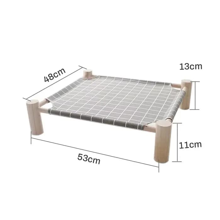 Hamac en bois pour chat et chien, lit de refroidissement surélevé, Portable et détachable, pour inté