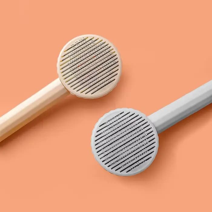Peigne d'épilation pour animaux de compagnie, brosse autonettoyante pour chat, brosse coulissante po