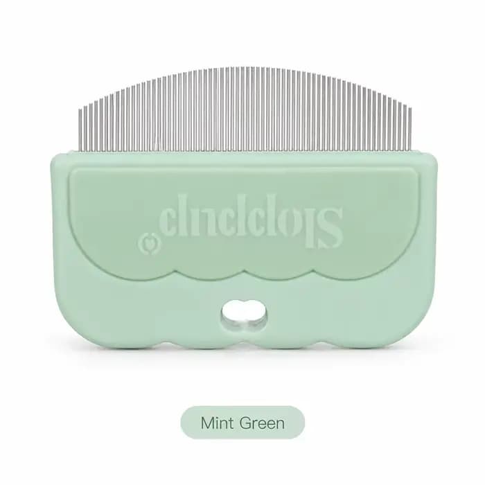 Peigne anti-puces pour animaux de compagnie, pour chats et chiens, à dents fines en métal, brosse de