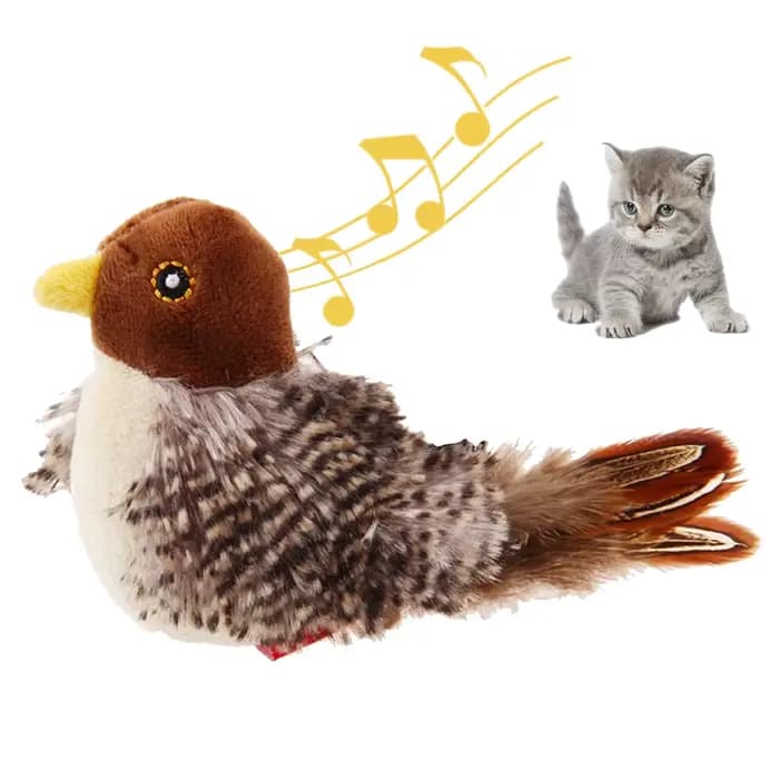 Jouets interactifs pour chats : Jouet oiseau volant pour chat, jouet moineau à ailes battantes, joue