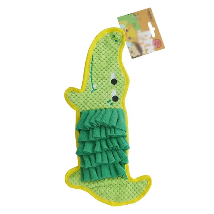 Jouet de puzzle coule en forme de crocodile pour animaux de compagnie, polymère d'entraînement au re