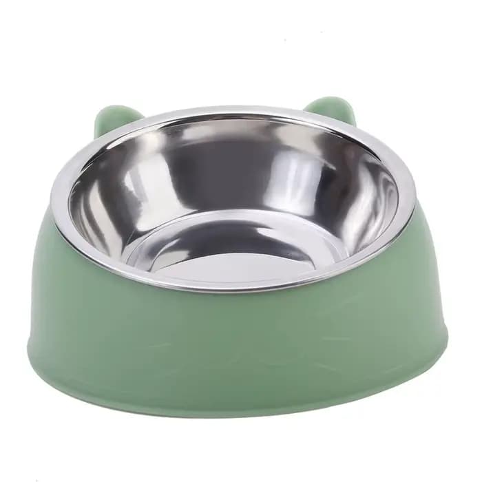 1 Bol pour chat incliné en acier inoxydable, design attrayant, pour l'alimentation des chatons et de