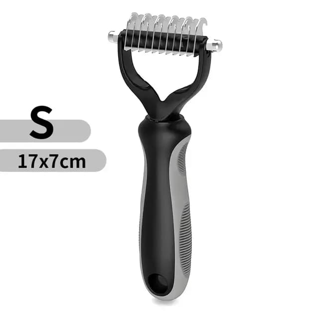 Peigne d'épilation pour chat, brosse d'épilation pour chien, en acier inoxydable, Double face, bross