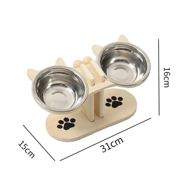 Bols pour chat plat surélevé bols de nourriture pour animaux de compagnie pour nourriture et eau cha