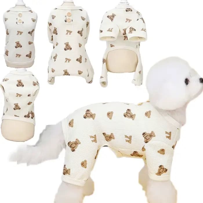 Pyjama pour chien à motif Animal, vêtements pour animaux de compagnie, combinaison pour chien, gilet