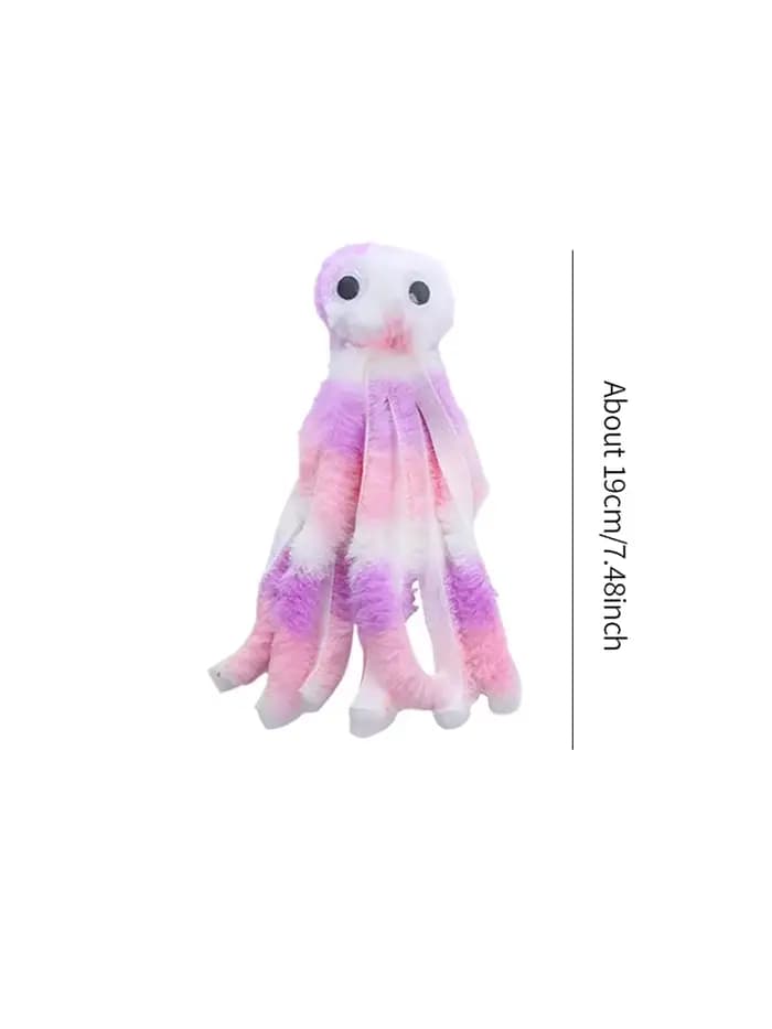 Jouets pour chats en peluche en forme de pieuvre mignonne, jouets interactifs pour animaux de compag
