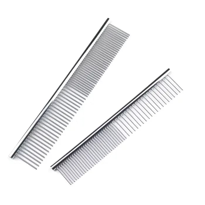 Peigne pour chien en acier inoxydable, brosse d'élimination des poils longs et épais, 16/19cm, peign