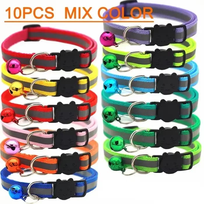 Collier réglable avec clochette pour animal de compagnie, colliers pour chat, chiot, chaton, vente e