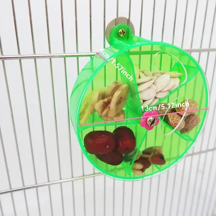 Jouets pour perroquets rotatifs pour animaux de compagnie, roues, morsure à mâcher, boîte alimentair