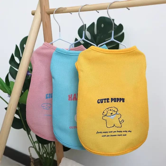 Débardeur gaufré pour animaux de compagnie, mignon et Simple, fin, chat et chien, vêtements universe