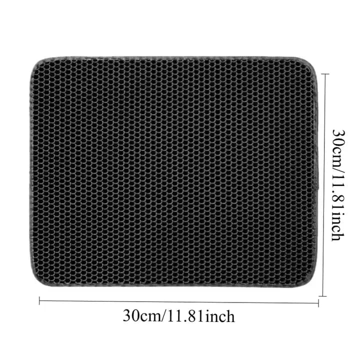 Tapis à litière pour chat double couche, imperméable, antidérapant et lavable, tapis de tamisage épa