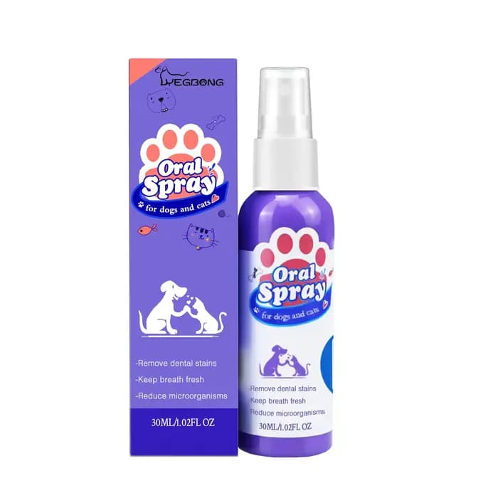 Spray de nettoyage des dents d'animaux domestiques, soins buccaux, élimine les taches dentaires, gar