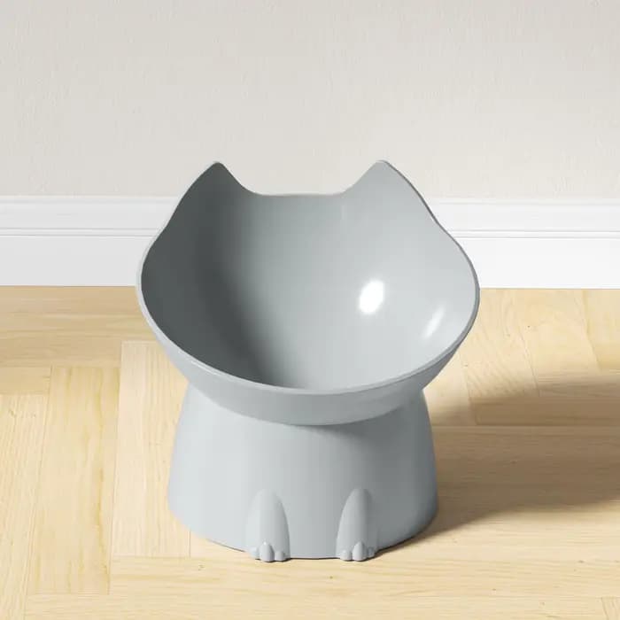 Gamelle surélevée pour chat, bol de nourriture pour animaux de compagnie en plastique anti-renversem