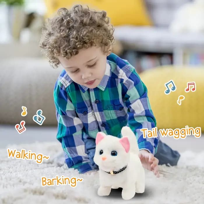 Jouet en peluche chat qui marche