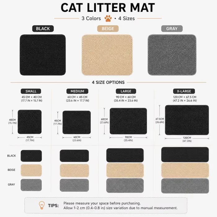 Tapis pour litière de chat