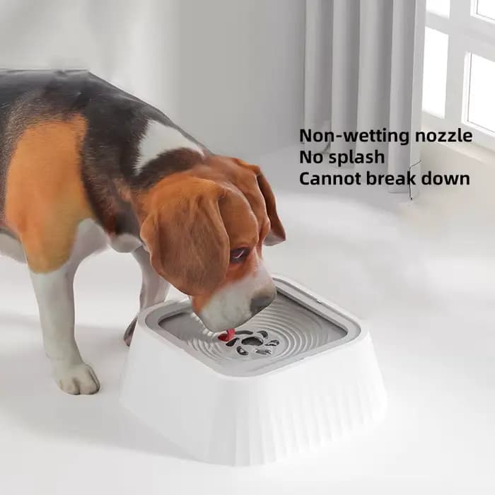 1 bol d'eau anti-déversement pour animaux de compagnie – Conçu pour les chats et les chiens avec base antidérapante et fonction flottante