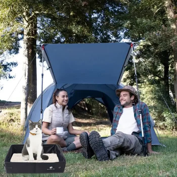 Bac à litière de voyage pour chats
