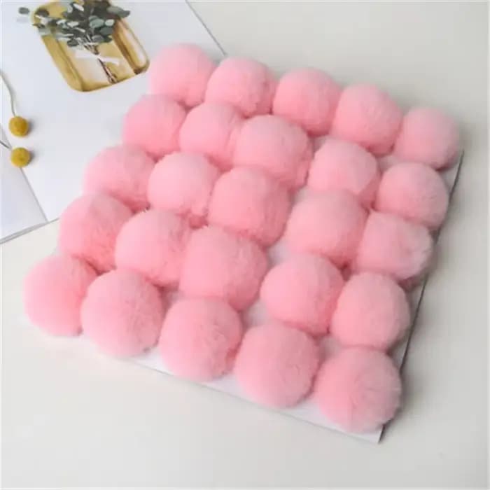 Pompons en fourrure moelleuse de 5 cm