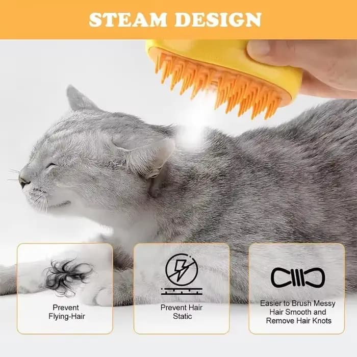 Brosse à vapeur pour chat