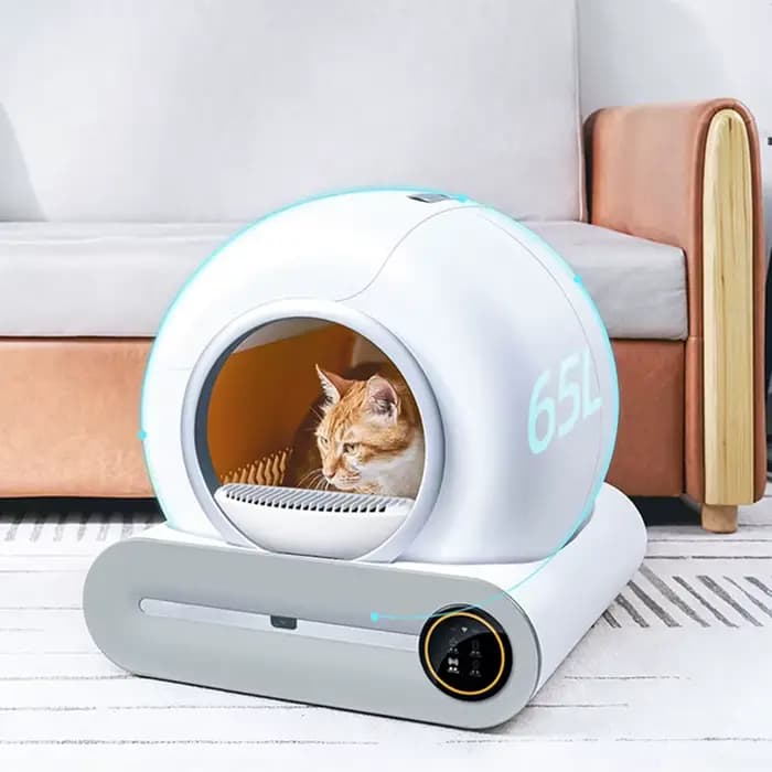 Bac à litière pour chat 65L toilettes intelligentes