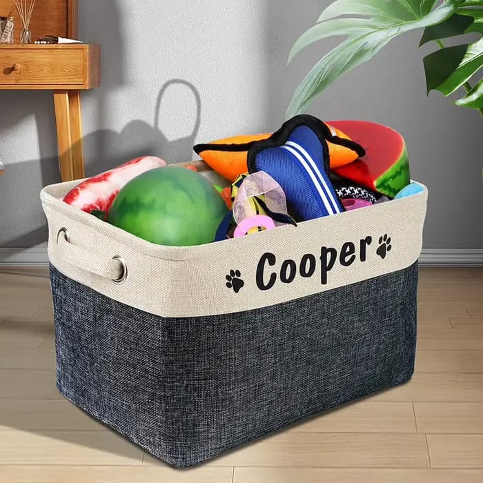 Panier de rangement personnalisé pour jouets de chien