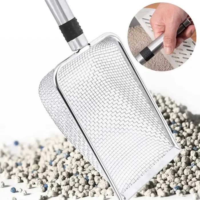 Pelle à litière pour chat en acier inoxydable – Durable