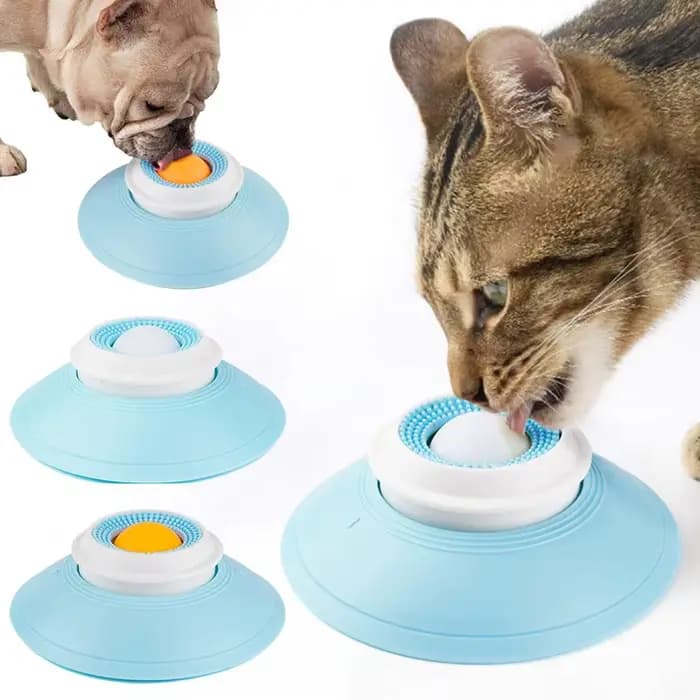 Jouets pour chiens et chats, pour aliments liquides, soulage l'anxiété, distributeur de boules à lécher pour chiens, jouets d'enrichissement de bol à lécher antidérapant