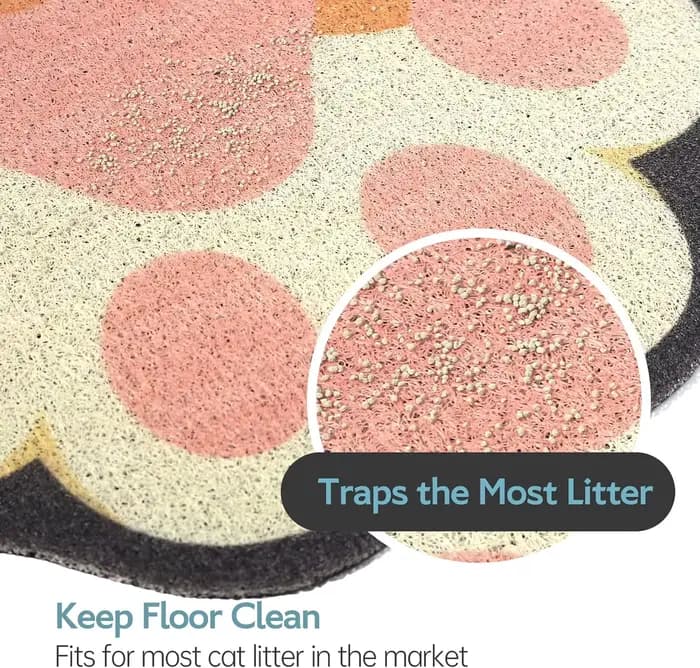 Tapis de litière pour chat mignon