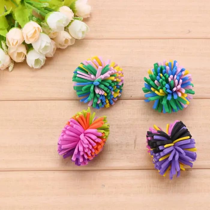 5 pièces/paquet en plastique coloré chat jouets mâcher Chase balle pour animaux de compagnie jouets pour chat chaton drôle jouer balle à bulles jouet fournitures pour animaux de compagnie YH-460875