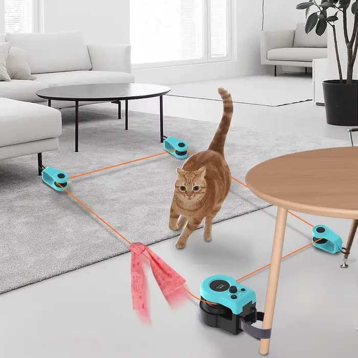 Jouets électriques interactifs pour animaux de compagnie, jouet pour chat d'intérieur, pour chaton et chiot, pour l'ennui, la poursuite, la course, l'exercice, la chasse, la stimulation mentale