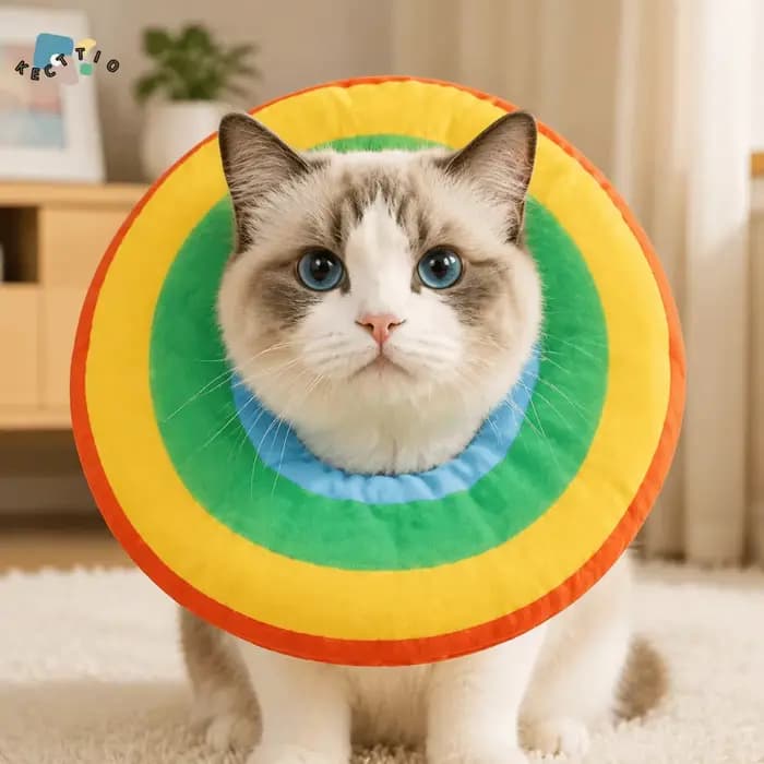 Collier élisabéthain réglable pour chat